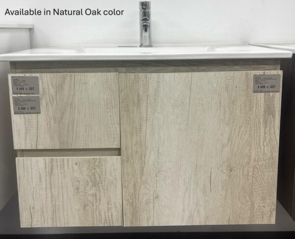 VENICE 750x460mm W/HUNG VANITY NATURAL OAK