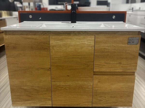VENICE 1200mm WALL HUNG CABINET ONLY NATURAL OAK