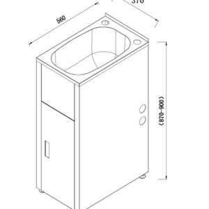 LAUNDRY TUB AND CABINET 30 LITRE SLIM COMPACT