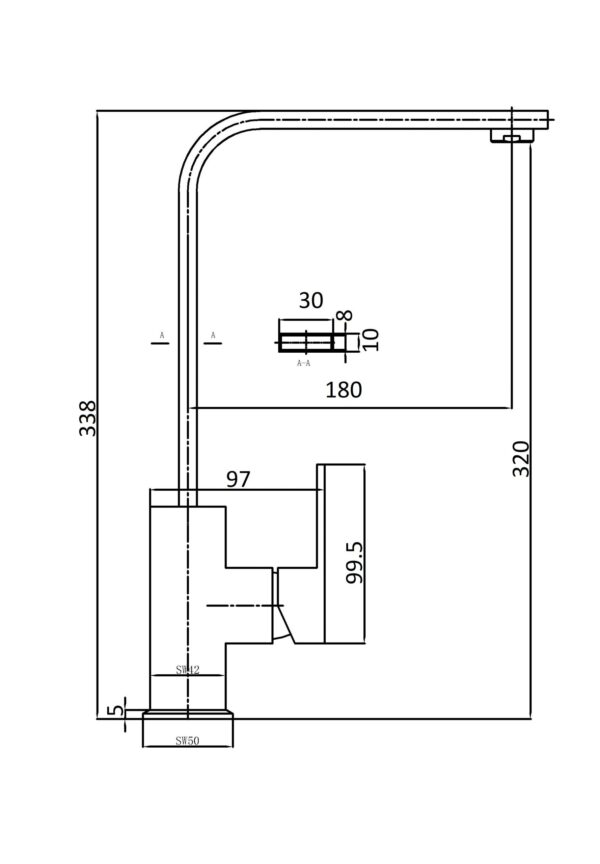 SANTORINI GOOSENECK SINK MIXER