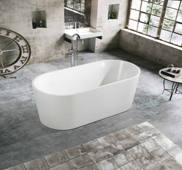RABANA OVAL 1300MM FREE STANDING BATH WHITE