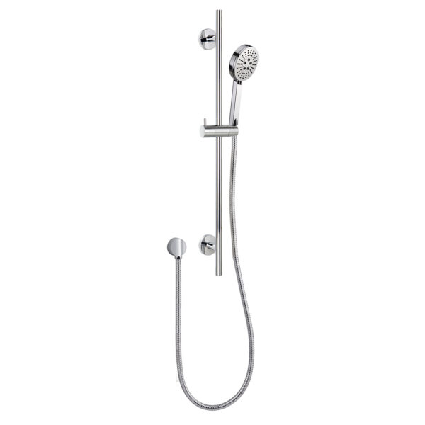 RABANA ROUND SLIDING SHOWER RAIL 3 FUNCTION CHROME