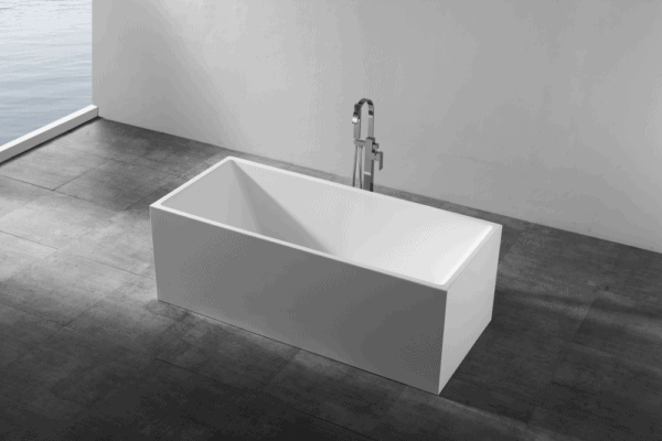 SANTORINI SQUARE 1500MM FREE STANDING BATH WHITE