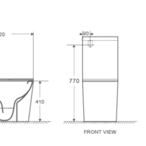 VENICE OVAL BACK TO WALL TOILET SUITE