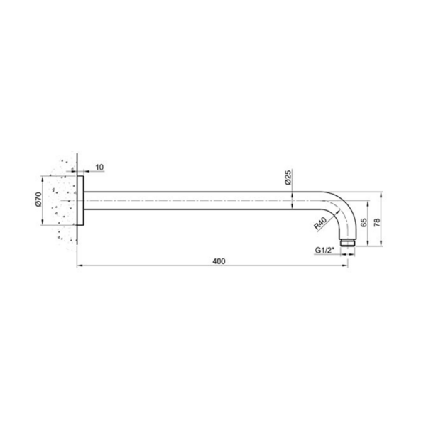 RAVENNA ROUND SHOWER ARM