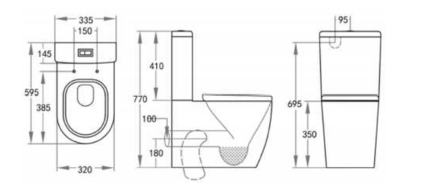 SAN PEDRO JUNIOR BACK TO WALL TOILET SUITE