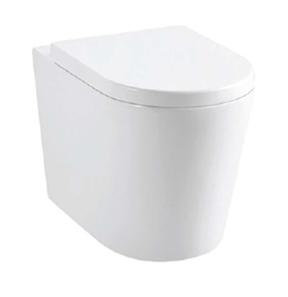 VENICE OVAL RIMLESS IN WALL FLOOR PAN WHITE