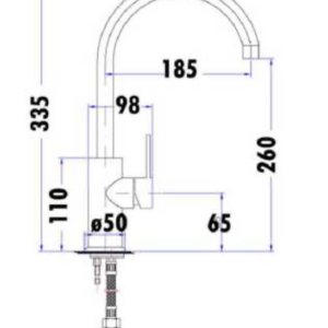 RABANA GOOSENECK SINK MIXER