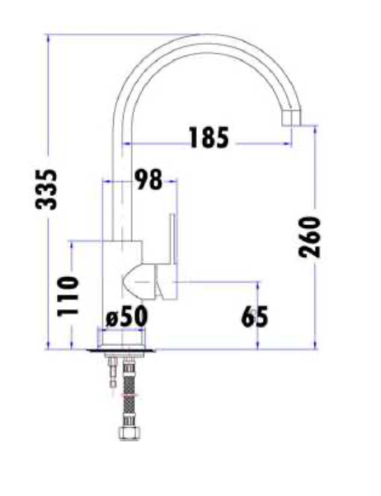 RABANA GOOSENECK SINK MIXER