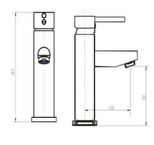 RABANA PIN LEVER BASIN MIXER 35MM