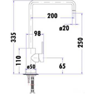 RABANA SQUARE GOOSENECK SINK MIXER