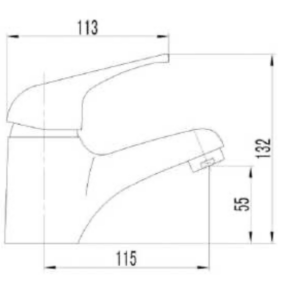 RAVENNA PIN LEVER BASIN MIXER 40MM