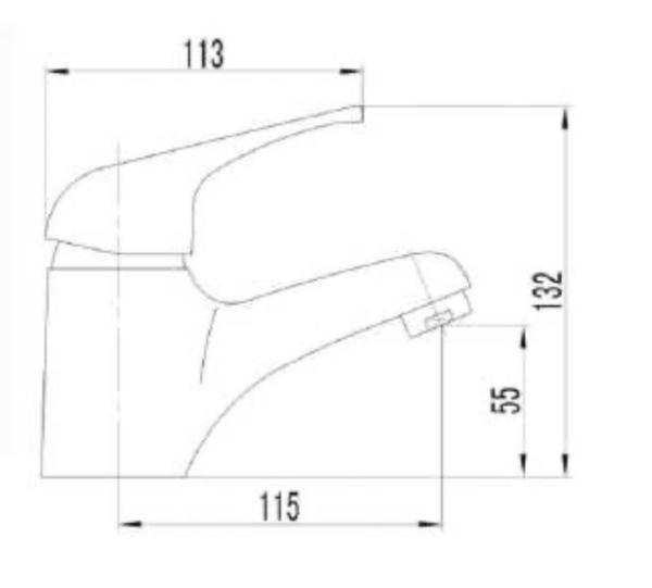 RAVENNA PIN LEVER BASIN MIXER 40MM