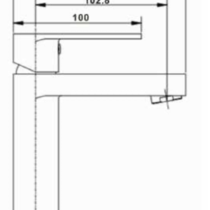 SAN PEDRO BASIN MIXER CURVE 25MM