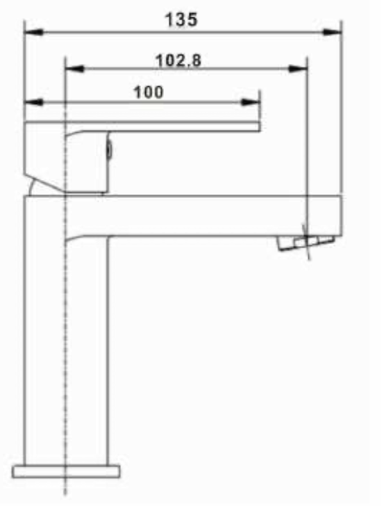 SAN PEDRO BASIN MIXER CURVE 25MM