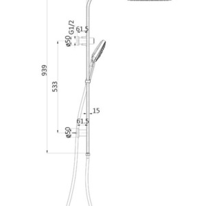 ROUND TWIN SHOWER BLACK