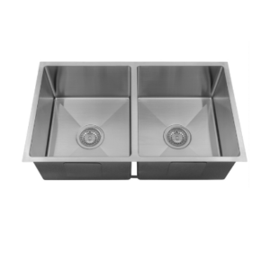 HANDMADE DOUBLE BOWL 760MM UNDERMOUNT SINK