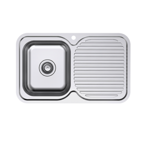 765MM SINGLE BOWL SINK WITH DRAINER L/R