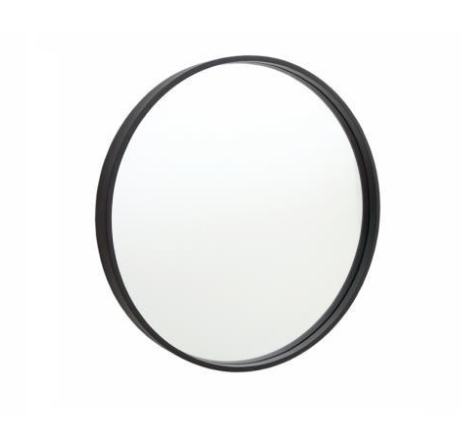 ROUND BLACK RAMED EDGE MIRROR 600/750MM