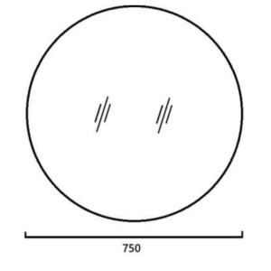 ROUND BLACK RAMED EDGE MIRROR 600/750MM