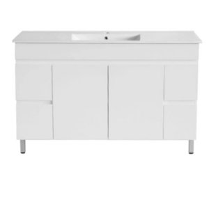 SANTORINI 1200MM VANITY ON LEGS WHITE 1TH