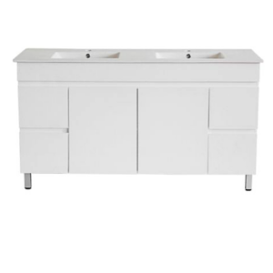 SANTORINI 1200MM VANITY ON LEGS WHITE 2TH