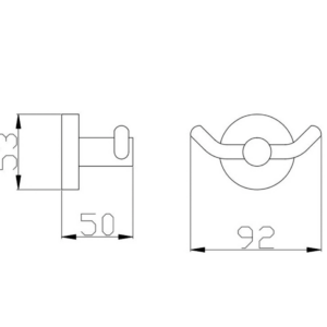 RABANA DOUBLE ROBE HOOK