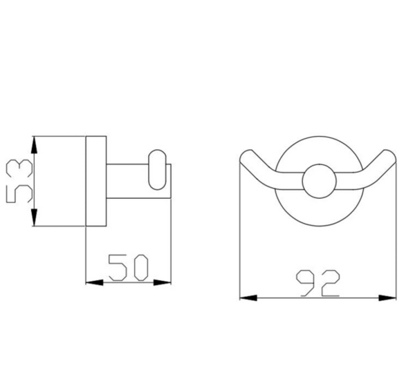 RABANA DOUBLE ROBE HOOK