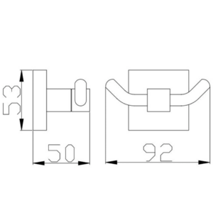 SANTORINI DOUBLE ROBE HOOK