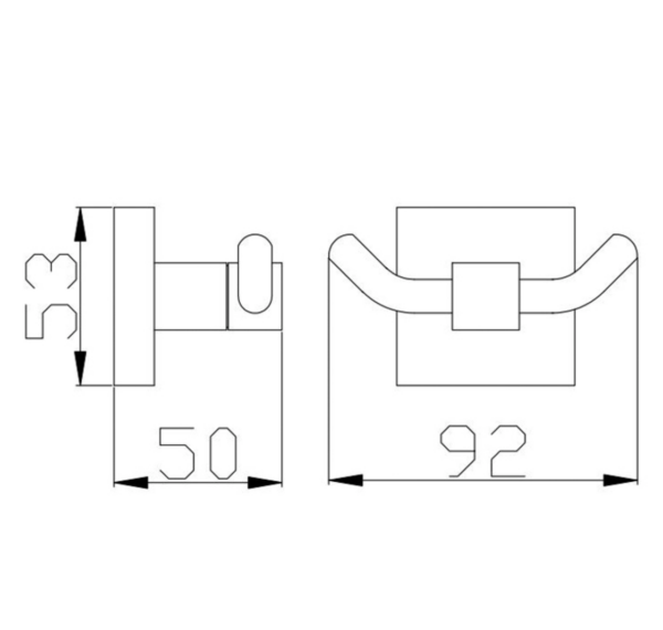 SANTORINI DOUBLE ROBE HOOK