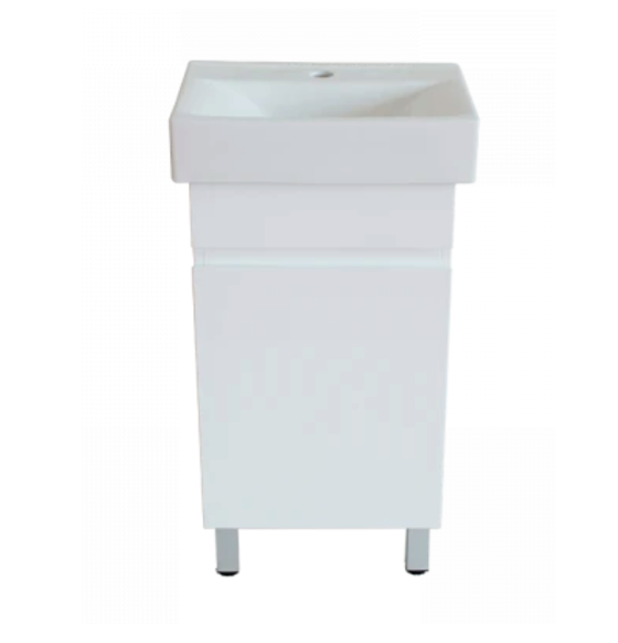 SANTORINI 450MM VANITY ON LEGS 1TH WHITE