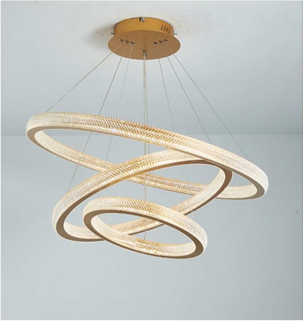 KASLIK PENDANT 3 TIER 800MM BRASS
