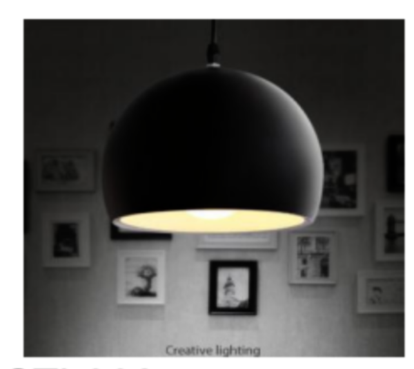 ALMA PENDANT 350MM 1L E27 MATT BLACK