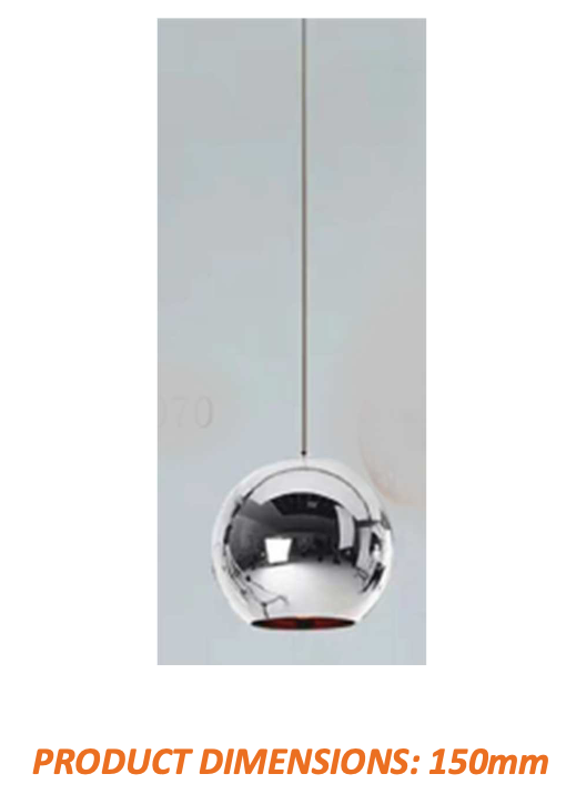 DBAYE PENDANT E27 1L CHROME/GOLD