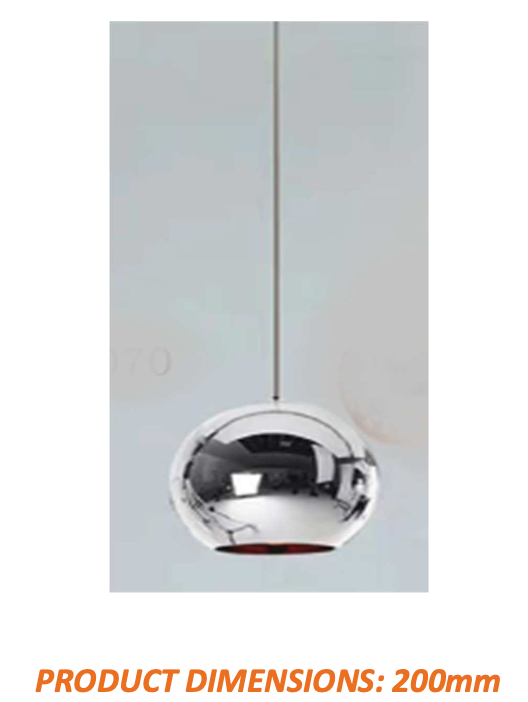 DBAYE PENDANT E27 1L CHROME/GOLD