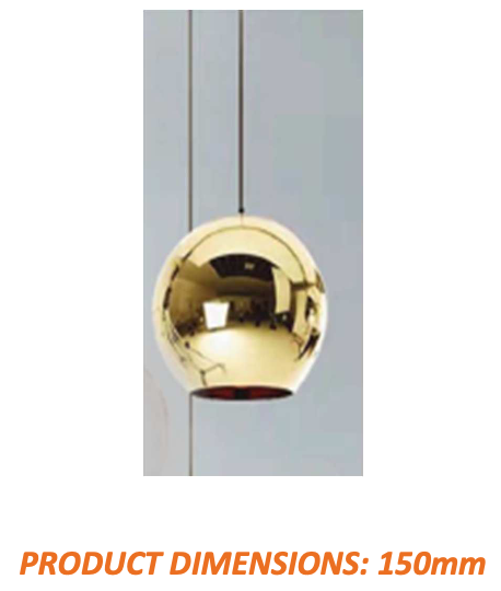 DBAYE PENDANT E27 1L CHROME/GOLD