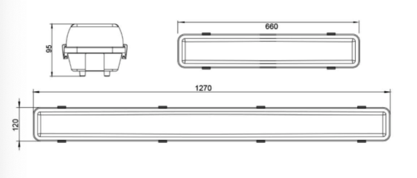 WEATHERPROOF LED BATTEN 1200MM