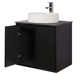 HAWAII 600MM WALL HUNG CABINET ONLY BLACK