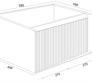 HAWAII 600MM WALL HUNG CABINET ONLY BLACK