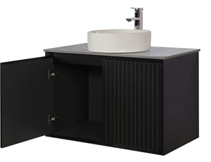 HAWAII 900mm WALL HUNG CABINET ONLY BLACK