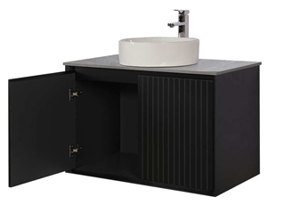 HAWAII 900mm WALL HUNG CABINET ONLY BLACK
