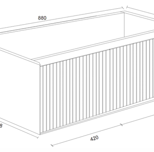 HAWAII 900mm WALL HUNG CABINET ONLY BLACK