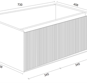 HAWAII 750mm WALL HUNG CABINET ONLY WHITE