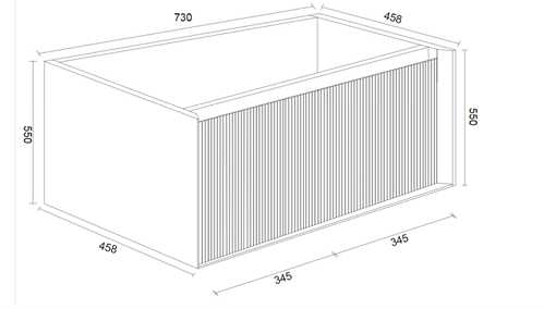 HAWAII 750mm WALL HUNG CABINET ONLY WHITE