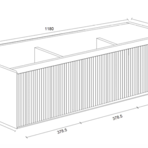 HAWAII 1200mm WALL HUNG CABINET ONLY WHITE