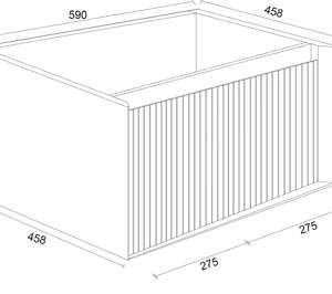 HAWAII 600mm WALL HUNG CABINET ONLY WHITE