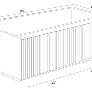 HAWAII 900mm WALL HUNG CABINET ONLY WHITE