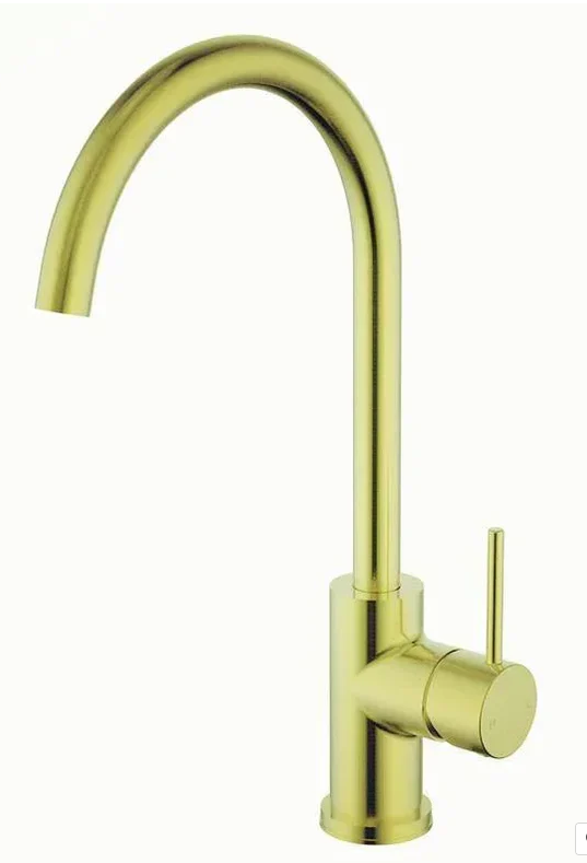 RABANA ROUND PIN LEVER GOOSENECK SINK MIXER BG