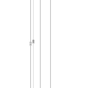 SANTORINI SQUARE CEILING SHOWER ARM 300/450MM