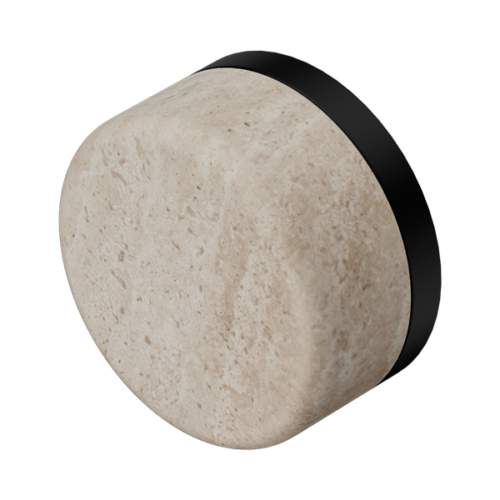 24C008MB-Serenity-Rome-Travertine-Handle-Matte-Black-Thumb.png Nero Serenity Rome Travertine Handle Matte Black - 24C008MB